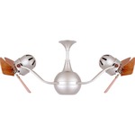 Vent Bettina Wood Ceiling Fan - Brushed Nickel / Mahogany