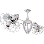 Ar Ruthiane Metal Damp Ceiling Fan - Chrome