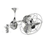 Italo Ventania Metal Damp Ceiling Fan - Chrome