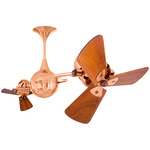 Italo Ventania Wood Ceiling Fan - Polished Copper / Mahogany Tone