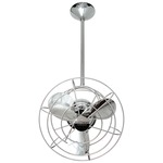 Bianca Directional Metal Damp Ceiling Fan - Chrome