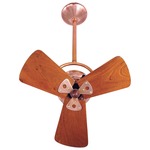 Bianca Directional Wood Ceiling Fan - Polished Copper / Mahogany Tone