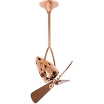 Jarold Directional Wood Ceiling Fan - Polished Copper / Mahogany Tone