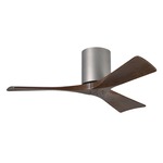 Irene Hugger Ceiling Fan - Brushed Nickel / Walnut Tone
