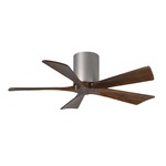 Irene Hugger Ceiling Fan - Brushed Nickel / Walnut Tone