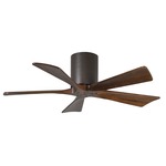 Irene Hugger Ceiling Fan - Textured Bronze / Walnut Tone