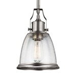 Hobson Clear Seedy Pendant - Satin Nickel / Clear Seeded