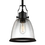 Hobson Clear Seedy Pendant - Oil Rubbed Bronze/ Clear Seeded