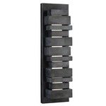Ledgend Tall Outdoor Wall Sconce - Dark Weathered Zinc / White