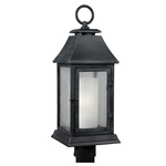 Shepherd Post Light - Dark Weathered Zinc / Clear Seeded