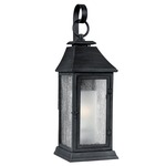 Shepherd Outdoor Wall Light - Dark Weathered Zinc / Clear Seeded