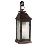 Shepherd Outdoor Wall Light - Heritage Copper / Clear Seeded