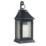 Shepherd Outdoor Wall Light - Dark Weathered Zinc / Clear Seeded
