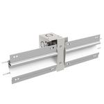 Reveal Wall Wash Center Feed Power Connector - Satin Aluminum