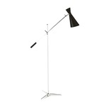 Stanley Floor Lamp - Nickel Plated / Glossy Black