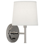 Bandit Wall Sconce - Polished Nickel / Oyster Linen
