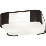 Bryce Ceiling Flush Mount - Deep Patina Bronze / White Frosted