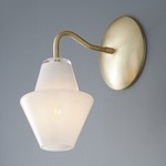 Cumberland Wall Sconce - Brushed Brass / Opal White