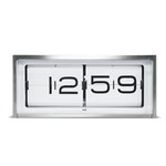 Brick Flip Clock - Stainless Steel/ White