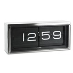 Brick Flip Clock - Stainless Steel/ Black