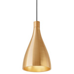 Swell Narrow Pendant - Brass