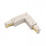 W Track 2-Circuit L Connector Left - White