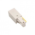 W Track 2-Circuit Live End Connector Left - White