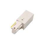 W Track 2-Circuit Live End Connector Right - White