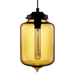 Turret Pendant - Black / Amber