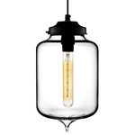 Turret Pendant - Black / Crystal