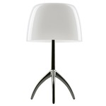 Lumiere Table Lamp - Discontinued Model - Black Chrome / White