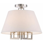 Westwood Ceiling Light - Polished Nickel / White