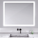 Silhouette Rectangle Lighted Mirror - Frosted