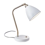 Chelsea Desk Lamp - Antique Brass / White