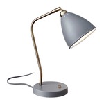 Chelsea Desk Lamp - Antique Brass / Grey