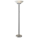 Expo Floor Lamp - Brushed Steel / Frosted