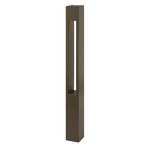 Atlantis Square 12V Bollard - Bronze / Etched Glass