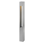 Atlantis Square 12V Bollard - Titanium / Etched Glass