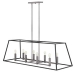 Fulton Double Linear Chandelier - Aged Zinc