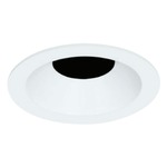 3 Inch Round Flanged Bevel Trim - White / No Lens