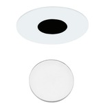 3 Inch Round Flanged Flat Trim - White / Lensed