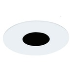 3 Inch Round Flanged Flat Trim - White / No Lens