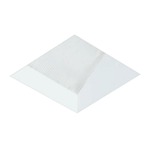 3 Inch Square Flangeless Wall Wash Trim - White