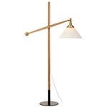 Model 325 Floor Lamp - Light Oak / White