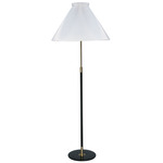 Model 351 Floor Lamp - Black/Brass / White