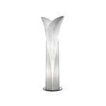 Las Palmas Floor Lamp - Satin Steel / Opalflex