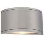 Tube Half Round Up or Down Wall Light - Brushed Aluminum