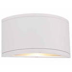 Tube Half Round Up or Down Wall Light - White