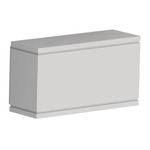 Rubix 2509 Up or Down Outdoor Wall Sconce - Brushed Aluminum / Etched Glass