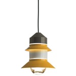 Santorini Outdoor Pendant - White / Mustard